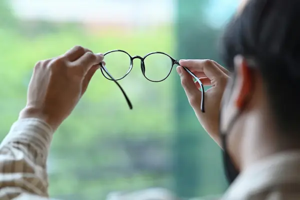 persona con visión borrosa señal de que necesita cambio de lentes